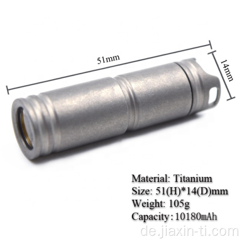 Mit 130 Lumen Lithium-Ionen-Akku Taschenlampe Titanium Titan